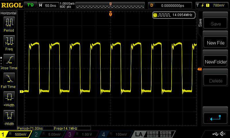 Oscilloscope output