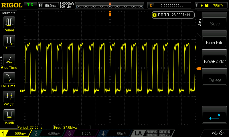 Oscilloscope output - CXO